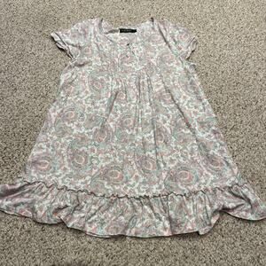 Lauren Ralph Lauren Floral Nightgown Sz XL White Pink Feminine Cottagecore